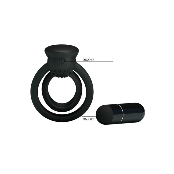 Cockring vibrant en silicone avec stimulateur clitoridien Esther 